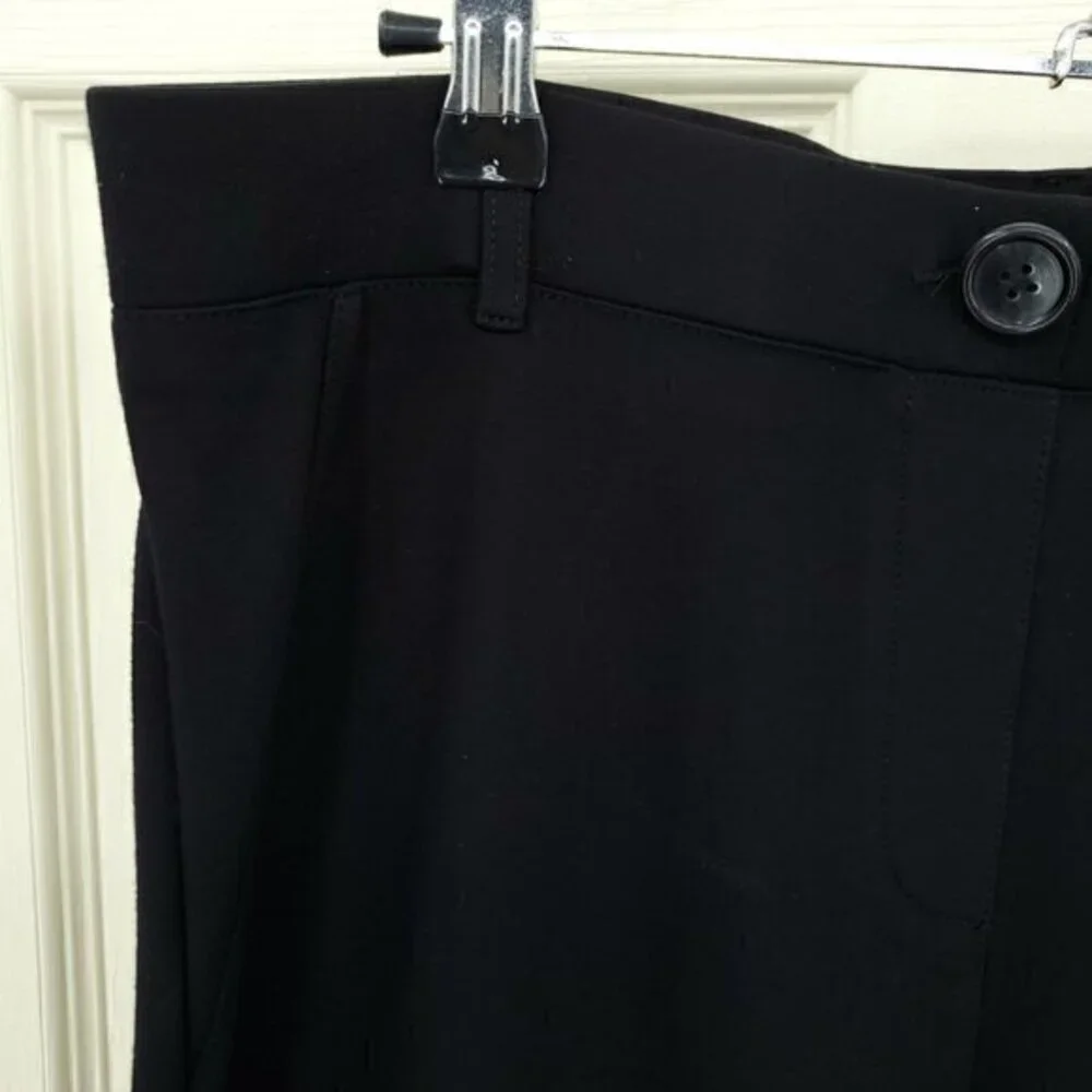 Betabrand Classic Dress Yoga Pants Straight Leg Pull On L Black